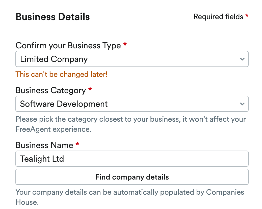Business Details
