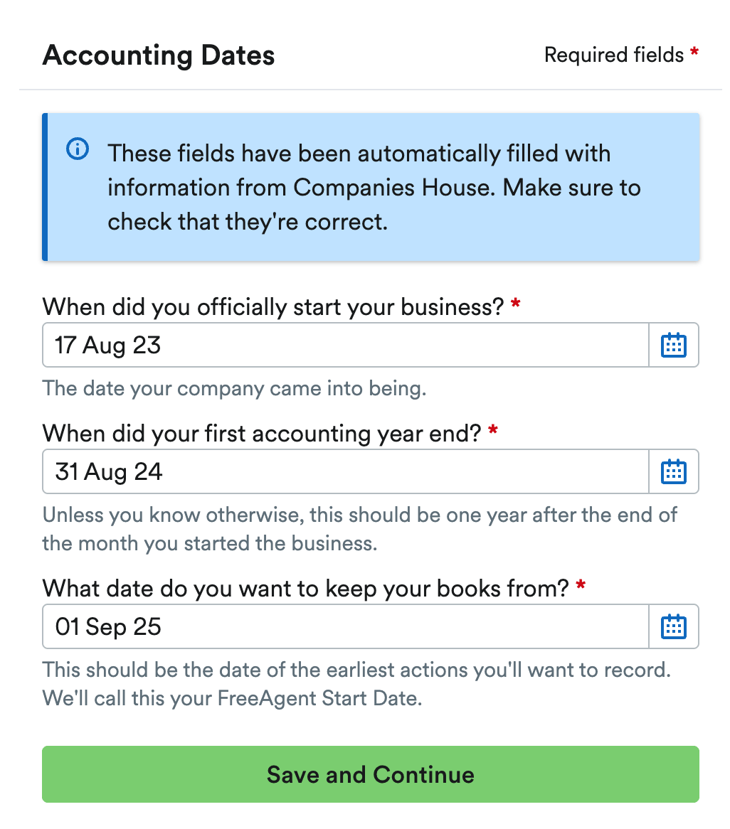 Accounting Dates