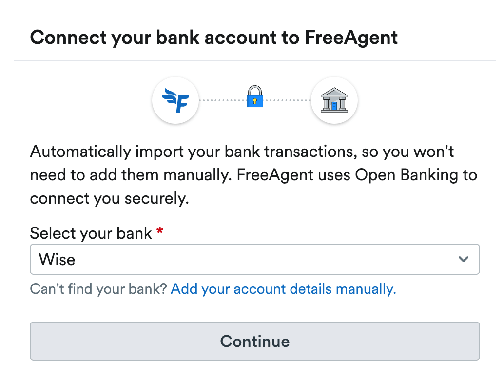 Connect your bank account to FreeAgent