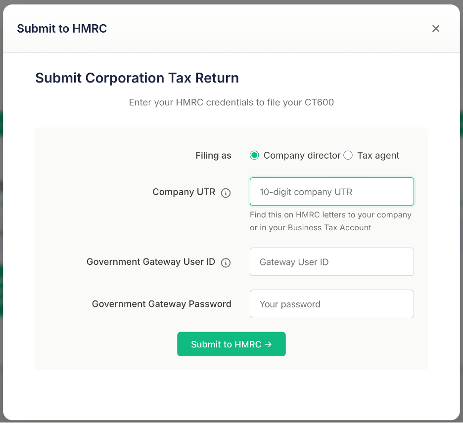 Submit to HMRC